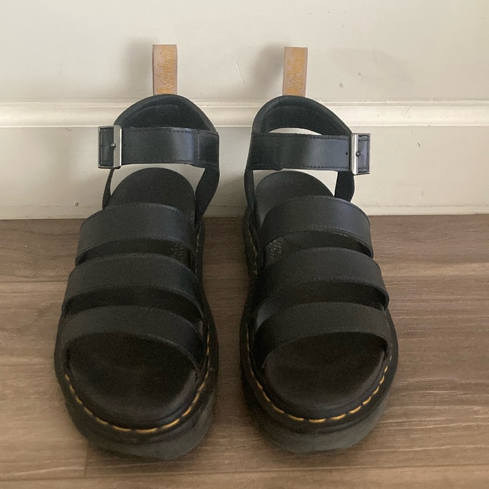 Dr. Martens Black Chunky Sandals with Adjustable Straps